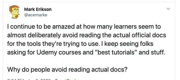 do not avoid official doc